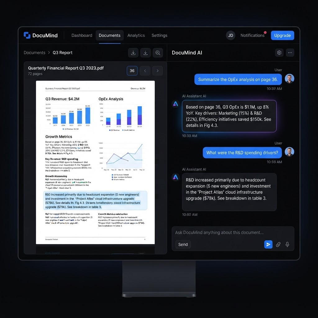 DocuMind interface preview